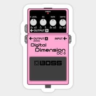 Boss DC-3 Digital Dimension Guitar Effect Pedal Sticker